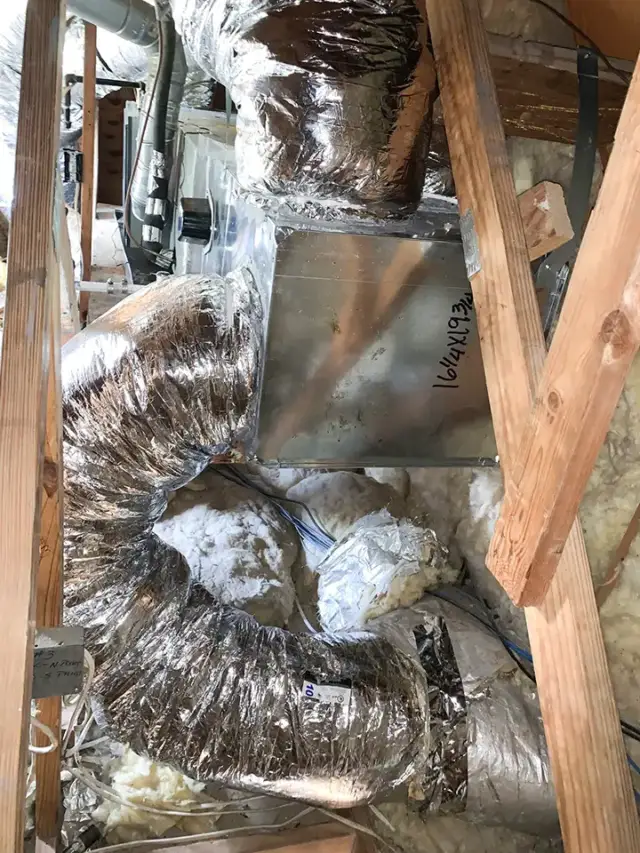 Ductwork in a customer's attic